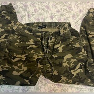 Green and Khaki Camouflage Joggers